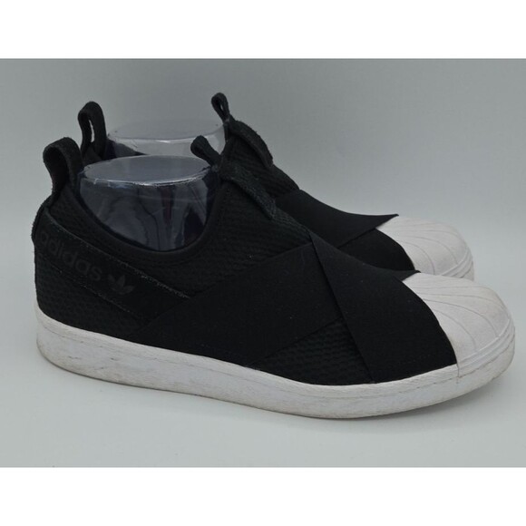 Adidas Superstar Slip On Original Shoes Womens 9 Sneakers Black White EVN791001 - Picture 5 of 9